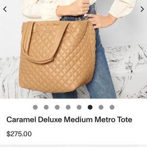 MZ Wallace Medium Metro Tote Deluxe in Caramel